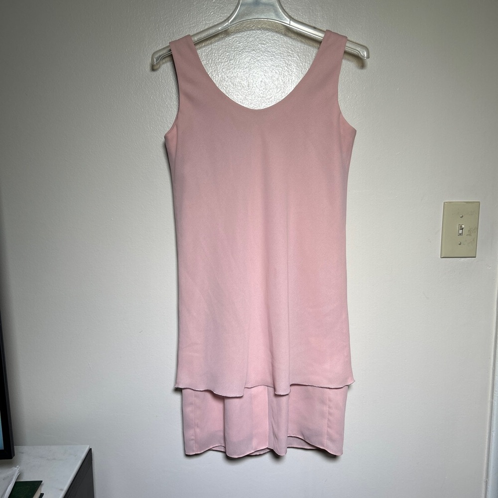 Pink Vintage Sleeveless Layered Dress